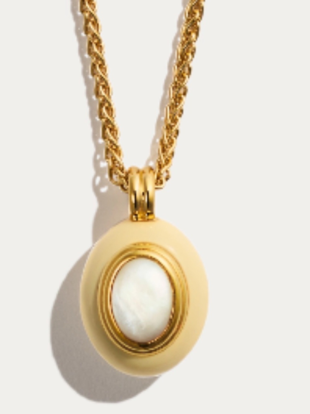 Stone Fruit-Core Pendant-Cream Resin